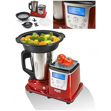 Mixeur Robot Blender rouge Multifonctions Cuve 1,5 L 1 450 W