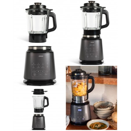 Blender Chauffant 800 W Inox 2,8 L Programmes culinaires avec témoins lumineux de 800 W